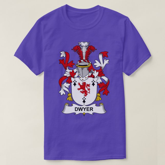 Dwyer Jackar Arm Family Crest T Shirt (Design framsida)