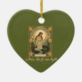 Dwynwen's Well And Sacred Fish Julgransprydnad Keramik