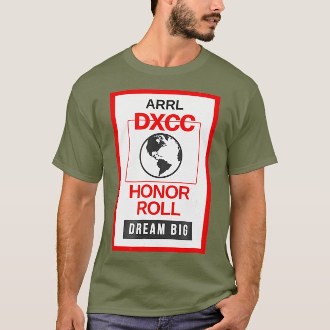 DXCC Honor Roll Ham Radio  - Black ARRL Hamradio T Shirt (Framsida)