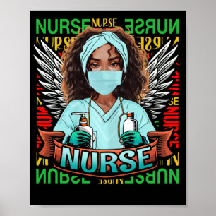 Dy Black Nurse 2022 Costume Black History Månth Poster