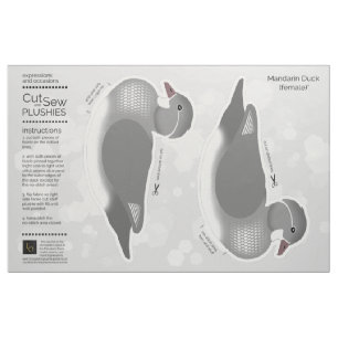 DY cut & Sew plush Female Mandarin Anka Tyg