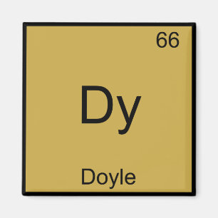 Dy - Doyle Rolig T-Shirt med Kemiskt Elementsymbol Magnet