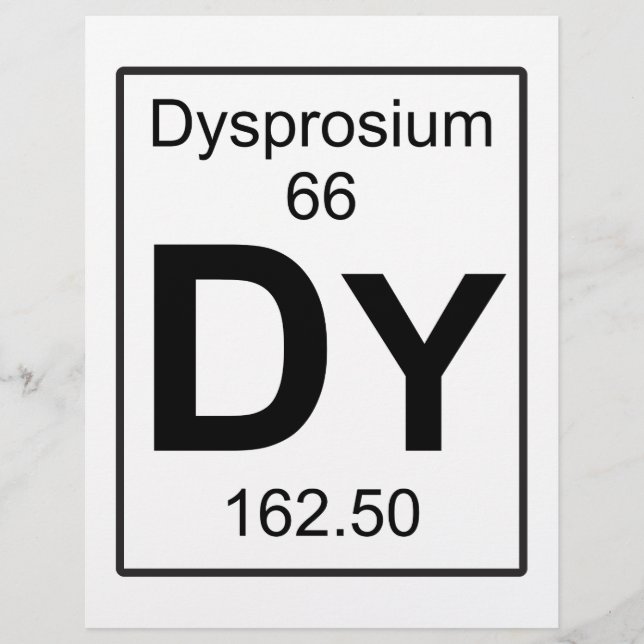 Dy - Dysprosium (Framsida)