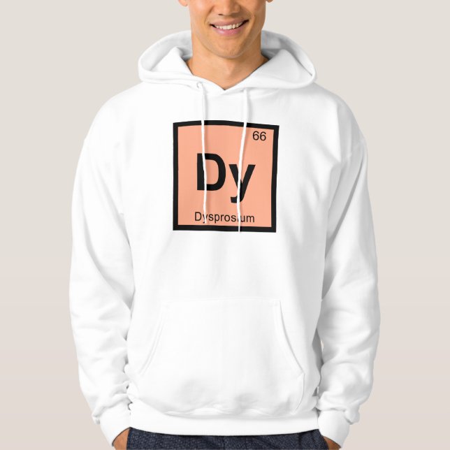 Dy - Dysprosium kemi periodiska systemet symbol Hoodie (Framsida)