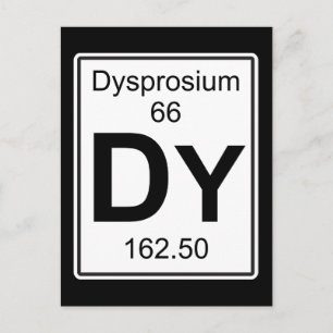 Dy - Dysprosium Vykort