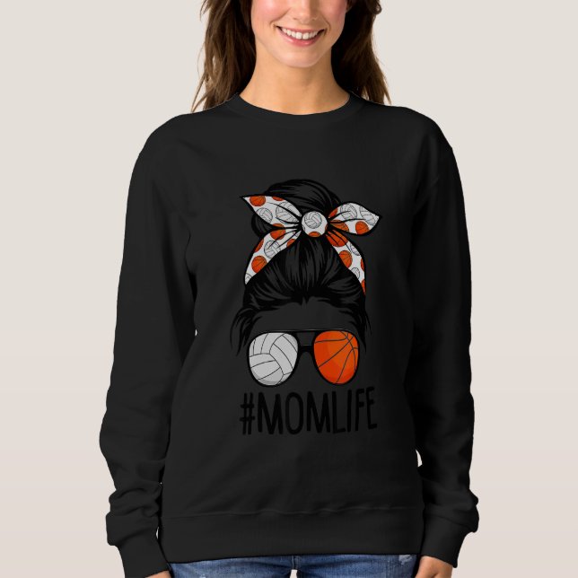Dy Mamma Life Volleyball Basketball Mors dag  T Shirt (Framsida)