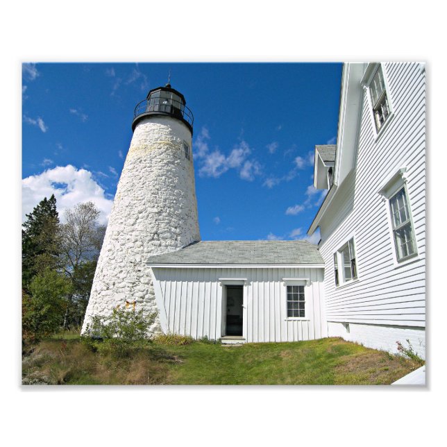 Dyce Head Lighthouse, Castine Maine Photo Print Fototryck (Framsidan)