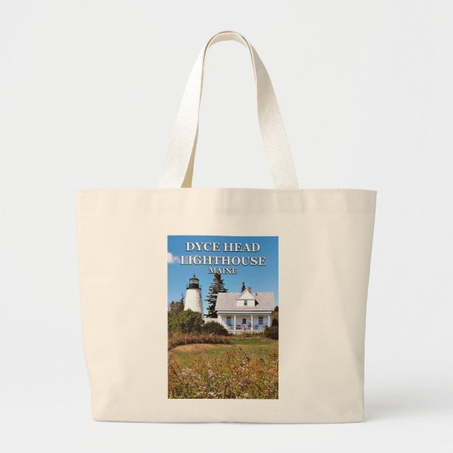 Dyce Head Lighthouse, Maine Jumbo Tote Bag Tygkasse (Framsidan)