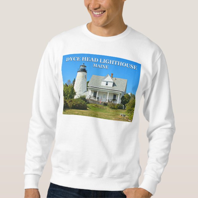 Dyce Head Lighthouse, Maine Sweatshirt (Framsida)
