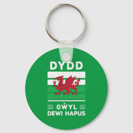 Dydd Gaseyl Dewi Hapus Lycklig St Davids Dag 2 Nyckelring