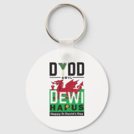 Dydd Gaseyl Dewi Hapus Lycklig St Davids Dag 6 Nyckelring