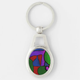 Dye Already Ovalt Silverfärgad Nyckelring