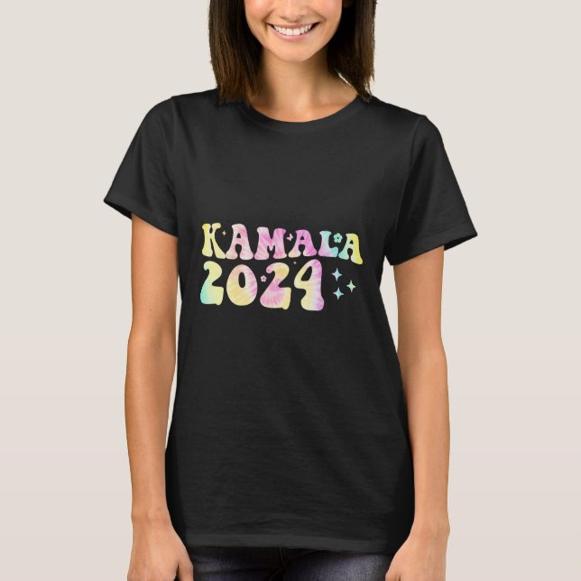 Dye Groovy Vågigt Kamala Harris Harris Replace Bid T Shirt (Framsida)