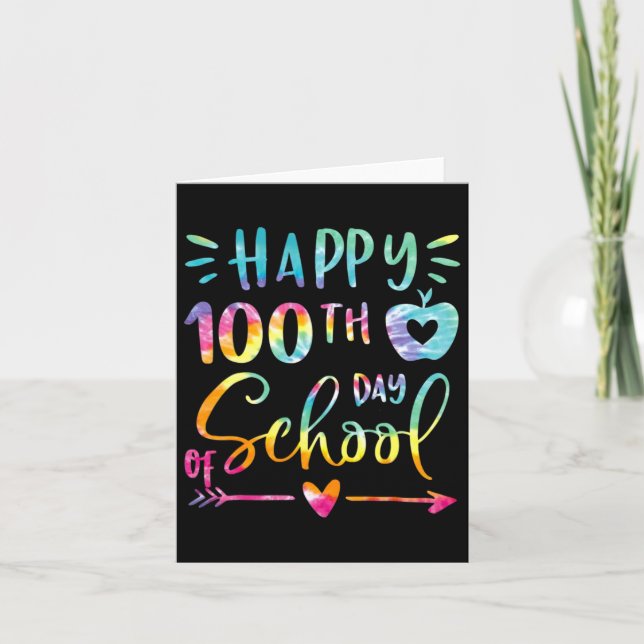 Dye Happy 100:e dagen i skolan Lärare Student 100  Kort (Framsida)