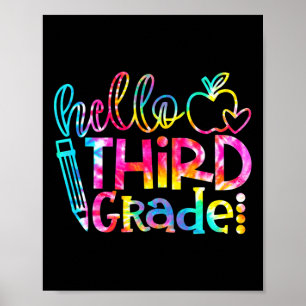 Dye Hej Tredje Klass Lärare Student Back to school Poster