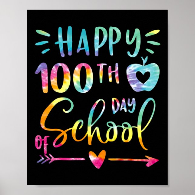 Dye Lycklig 100-årsdagen för skolläraren Student 1 Poster (Framsidan)