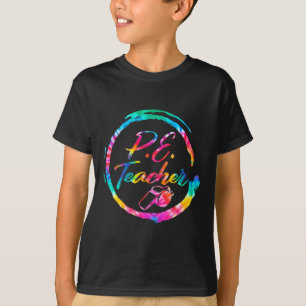 Dye Physical Education Teacher Pe Squad tillbaka t Shirt