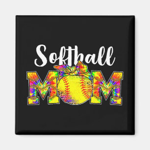 Dye Softball Mamma Tee Softball Game Day Vibes Mot Magnet