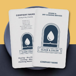 Dyeing & Dry Cleaning Vertical Visitkort