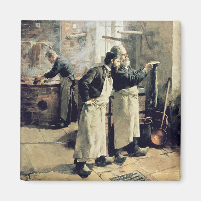 Dyeing workshop in the Gobelins, 1800-talet Magnet (Framsidan)