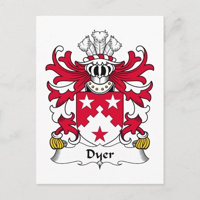 Dyer Family Crest Vykort (Framsida)