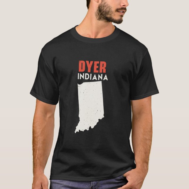 Dyer Indiana USA, delstat Amerika Travel Indianan T Shirt (Framsida)
