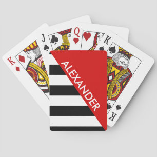 DYI Background Blk Rand 2 Bold Triangles Red Spelkort
