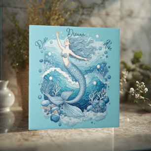 Dyk Dröm Stig Ocean Havfrue Aquablue Empowerment Kakelplatta
