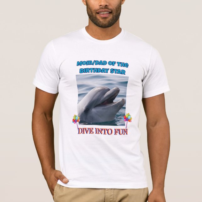 Dyk in i det roliga - Förälder till födelsedagsstj T Shirt (Framsida)