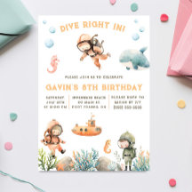 Dyk in, under havet, Scuba dykning födelsedag