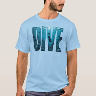 Dyk under vattenscen typografi design t shirt