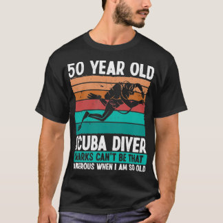 Dyka 50 födelsedagsidea för dykare t shirt
