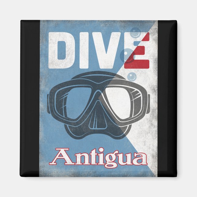 Dyka av antigua-Vintage Magnet (Framsidan)