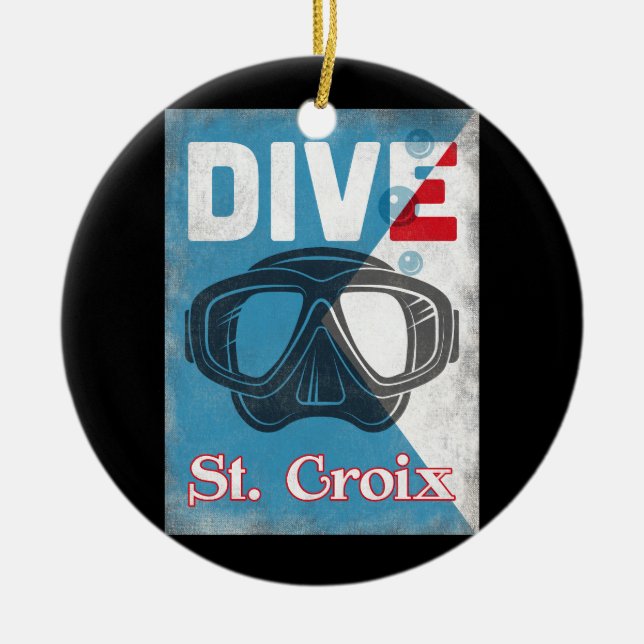 Dyka av Croix-Vintage Julgransprydnad Keramik (Framsidan)