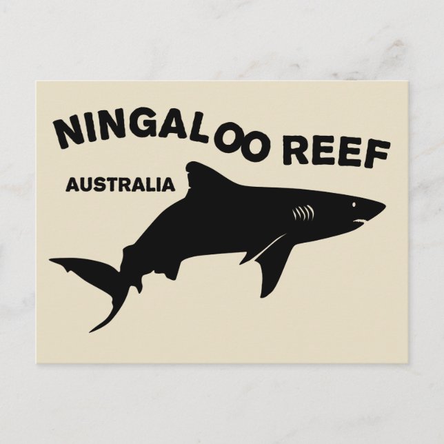 Dyka av haj i Australien, Ningaloo Reef Vykort (Framsida)