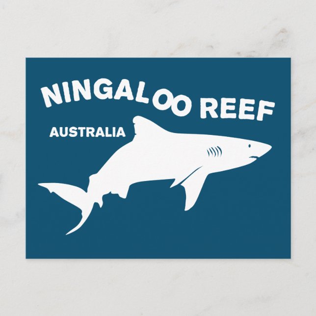 Dyka av haj i Australien, Ningaloo Reef Vykort (Framsida)