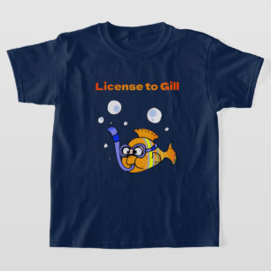 Dyka av roligt - fiskpun-design t shirt