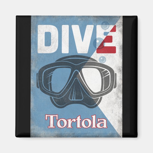 Dyka av Tortola Vintage Magnet (Framsidan)