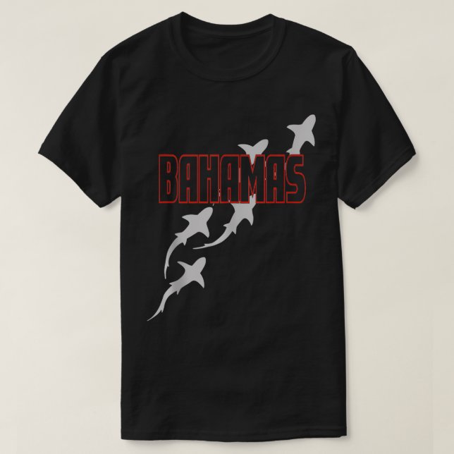 Dyka Bahamas Diving with Sharks in Bahamas T Shirt (Design framsida)