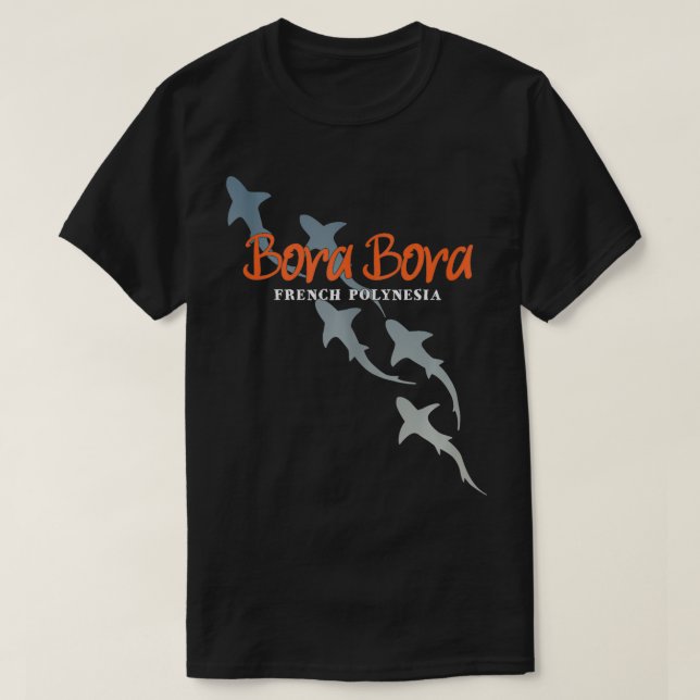 Dyka Bora Dyka med hajar T Shirt (Design framsida)