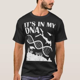 Dyka Dess i mitt DNA-funny Diver Snorkeling T Shirt