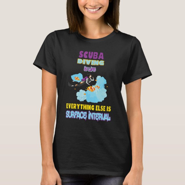 Dyka Diver Down Flagga Marine Diver T Shirt (Framsida)