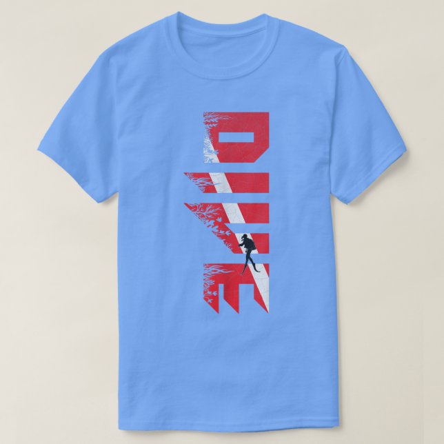 Dyka Diver Down Flagga Scuba Diver Scuba D T Shirt (Design framsida)