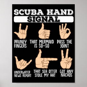 Dyka Diver för skubinsignaler Poster