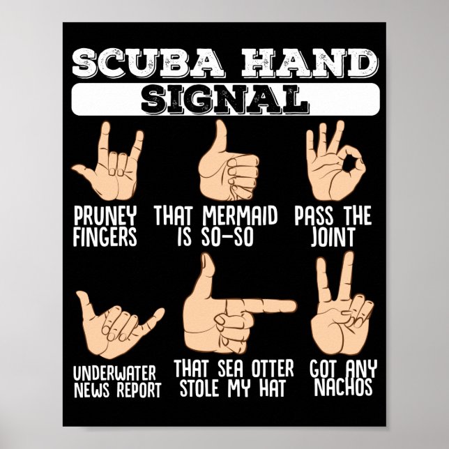 Dyka Diver för skubinsignaler Poster (Framsidan)