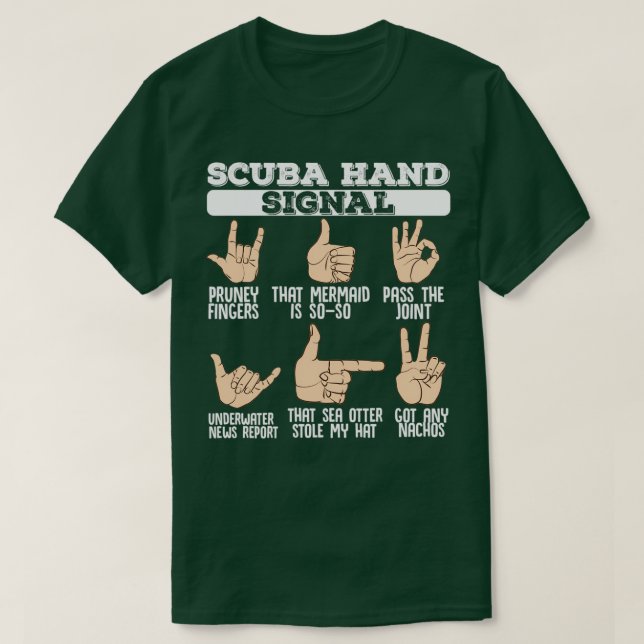Dyka Diver för skubinsignaler T Shirt (Design framsida)