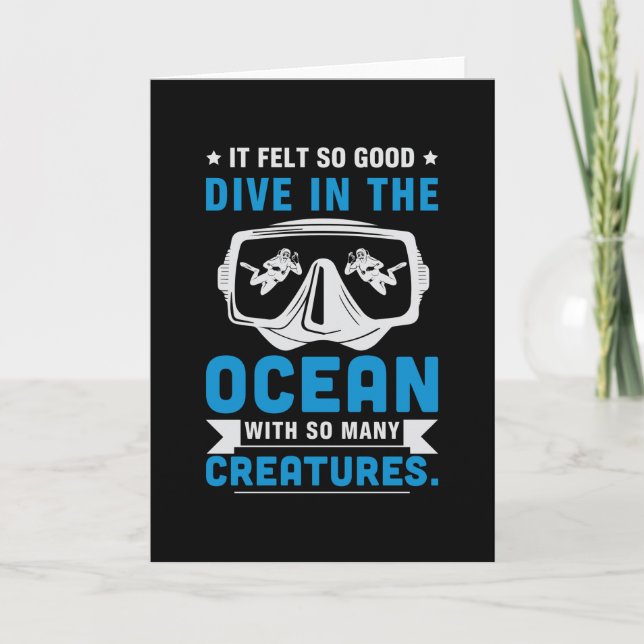 Dyka Diver Funny Dive Slogan Kort (Framsida)