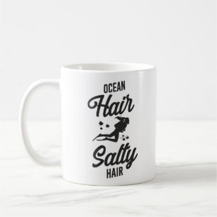 dyka Diver Girl Ocean Luft Salty Hair Kaffemugg