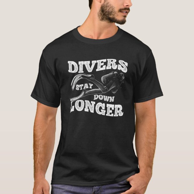 Dyka Diver Vatten Älskare Oceanen - håll dig still T Shirt (Framsida)