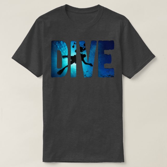 Dyka Divers Shadow Deep Simma blue & black T Shirt (Design framsida)